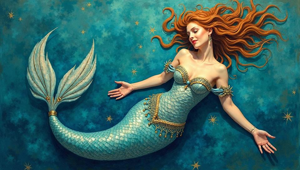 cubism art by Paul C zanne, elegant Lovecraftian Loremaster Female Mermaid , the Female is Drop dead gorgeous, she is smirking