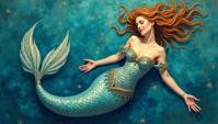 cubism art by Paul C zanne, elegant Lovecraftian Loremaster Female Mermaid , the Female is Drop dead gorgeous, she is smirking