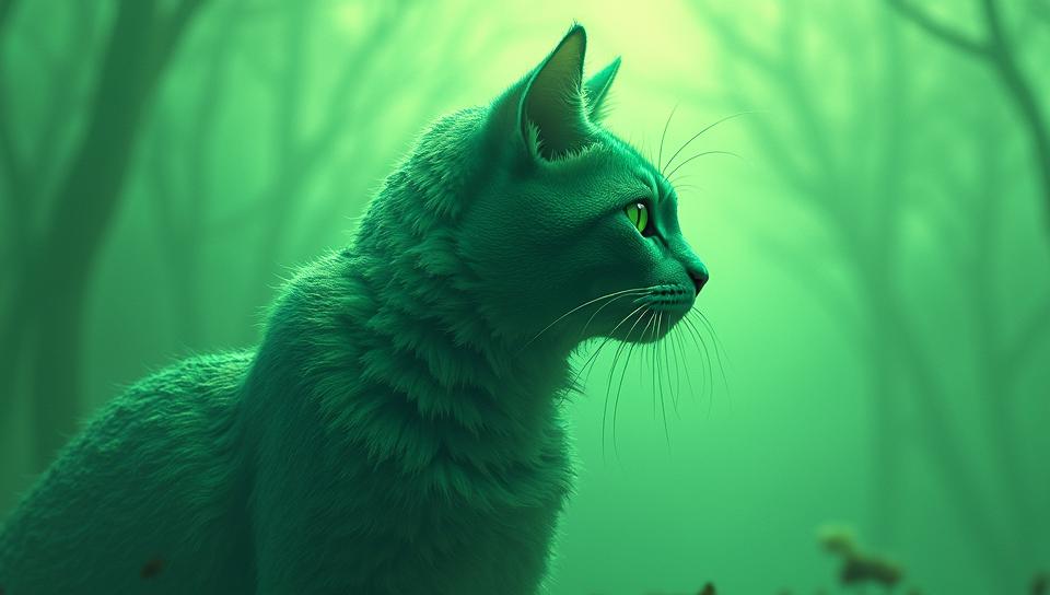 Sovereign Smart monster Russian Blue Cat of Skill , masterpiece, Hazy conditions, Fine art