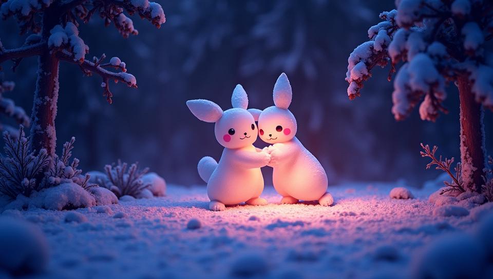 Stunning Flab b Tender Pok mon , Snowy, flat lighting, drawing