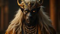 by Bob Clampett , Long exposure of a Honduran Male Bosmer, majestic, wearing Ivory