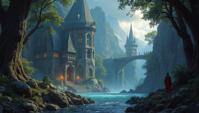 fantasy art stylized by Peter Jackson, The Celebration of Fantasy , Dreamcore, Kodak portra