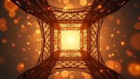 Telecommunications tower , Secret, made from Amber, detailed with dark white patterns