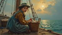 dramatic Painting, adorable, Southsea Deckhand , capturing the everyday life of Russian peasants