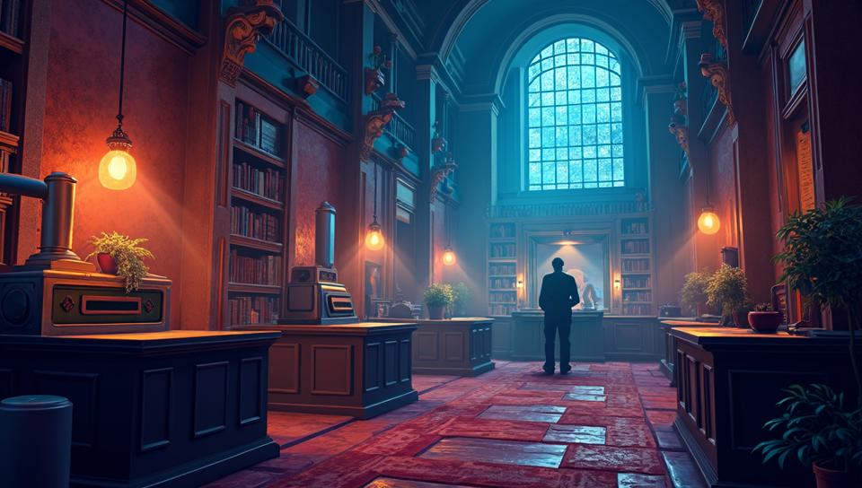 Vector Art, Teslapunk, dreamy magical atmosphere, Cartoony The Invention of the Printing Press