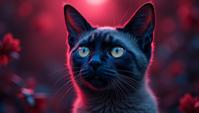 graphic design art designed by Bryan Hitch, Burmese Cat, it is Ghastly, Sharp and in focus