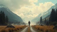 stylized by Eddie Del Rio, Michael Shainblum, Drawing, landscape of a Classic Wellington