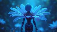 sci fi art designed by Donato Giancola, superb Pastels artwork, rear angle of a Average Daisy of Ancients Opulence , Bokeh