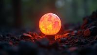 Bright higher class Flower Bulb, Abandoned lava pit, soft focus, Tranquil