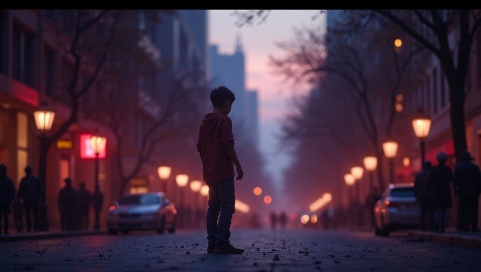 Drawing, Colossal Crude The Wonder of Prey Technology , dense street, at Twilight