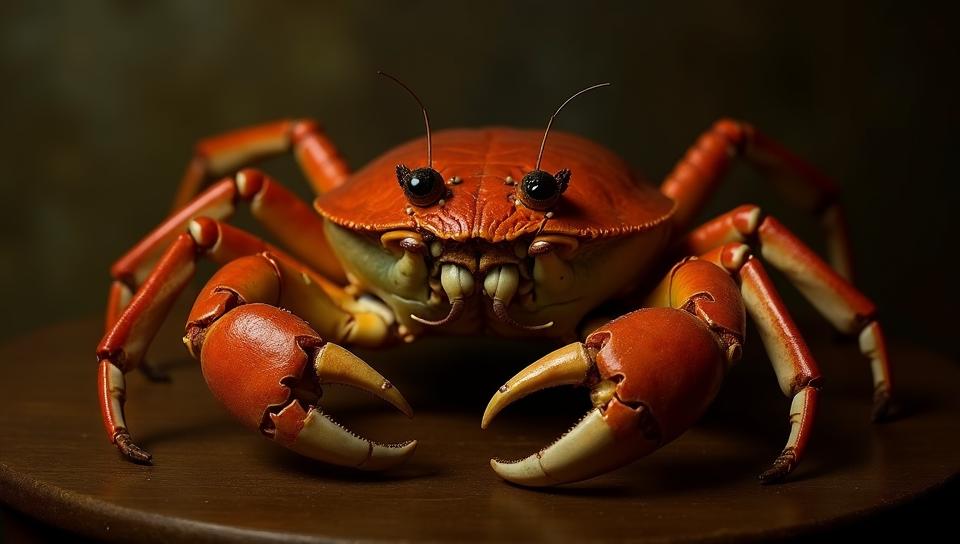 renaissance art by Alessandro Allori Walter Ernest Webster , Alien Crab , soft focus, Mannerism