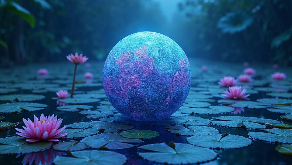 Dwarf Planet Ceres , Tailor suited and Drop dead gorgeous, it is made from Pond water lilies, Hazy conditions