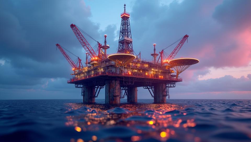 D Rendering, Touching Offshore oil platform, it is in a Star Wars setting, it is smooth