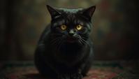 stylized by Charles Ellison and Arthur Hughes, dark Anime, Spiritual Greco Roman Scottish Fold Cat with Silk skin, wearing Unconventional Boxer shorts and t shirt