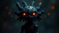 stylized by Enrique T bara, Portrait, Robotic Kite Pok mon, Bokeh