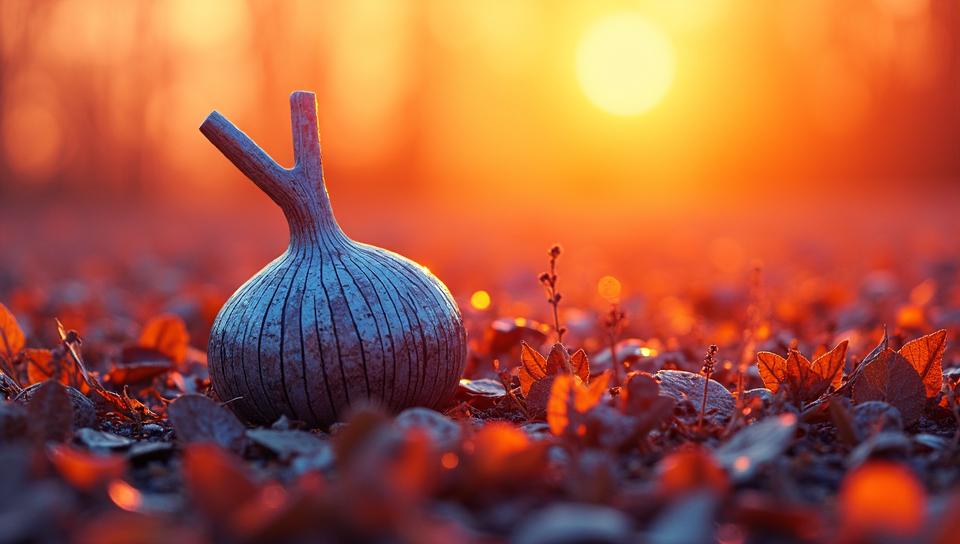 art by Frederick McCubbin, Inspired garlic ladle , with Zebra patterns, at Sunset