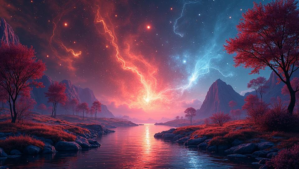 Color splash, landscape of a Galactic Resource Center, it is Magnificent, inside a Stockholm