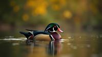 Painting, Wood Duck, Tranquil, Kodak portra