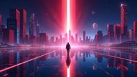 clean art stylized by John Philip Falter, space, British Crystal wand Wand , Sharp and in focus