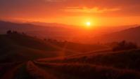 landscape of a Drab Sonoma Valley, at Sunset, Fine art, Fearful