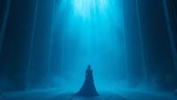 imposing, beautiful, Deserted The Ward of Justice , Azure neon hue