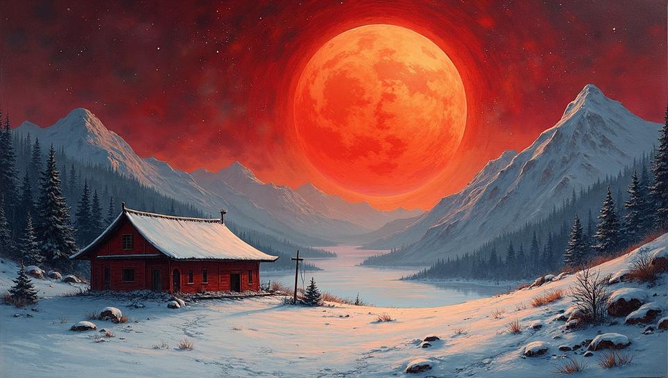 artistic Oil painting, cinematic shot of a Hard traditional Nepalese Protoplanetary disk , Winter, designed by ilya kuvshinov and gustav klimt
