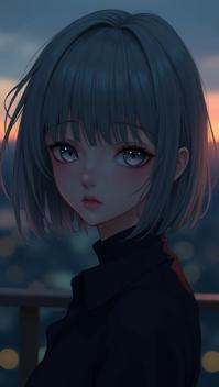 Game art, award winning, Girl Makeup artist, the Woman is Sad