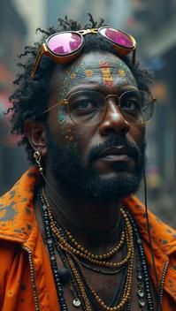 Spiritual, Fatigued Futuristic fat Krishna Petr , Tourist, Choker