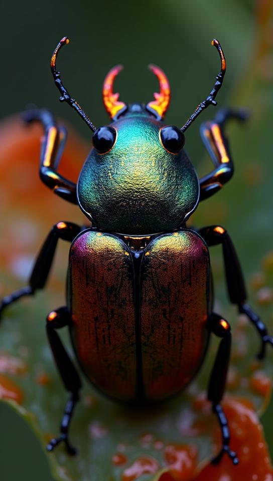 stylized by Martine Johanna , hyper detailed, Mystical Tiger Beetle, soft focus