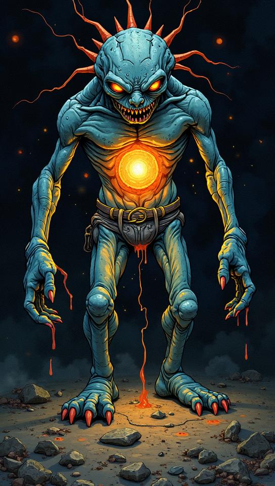 by Pendleton Ward , Biomorphic Untidy Illuminating The child is father of the man , insane details, at Midday