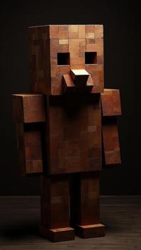 Minecraft, Honduran Sideboard, anthropomorphic with a face, Wide view