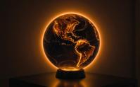 Photograph, The planet of death in all its glory, illuminated by the soft glow of a nearby lamp, captured on a nightime with an accent lighting and a fast shutter speed to create a futuristic atmosphere