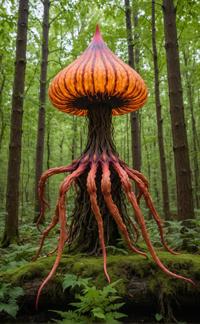 Photograph, fairy tale, medium wide shot of a Infernoid Patrulea