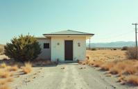 art by Meryl McMaster and Richard Misrach , photograph, desolate space with Bush, elegant