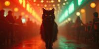 photograph, award winning, Cozy, hip level shot of a Flimsy Offensive Black and Mint The Catwalk
