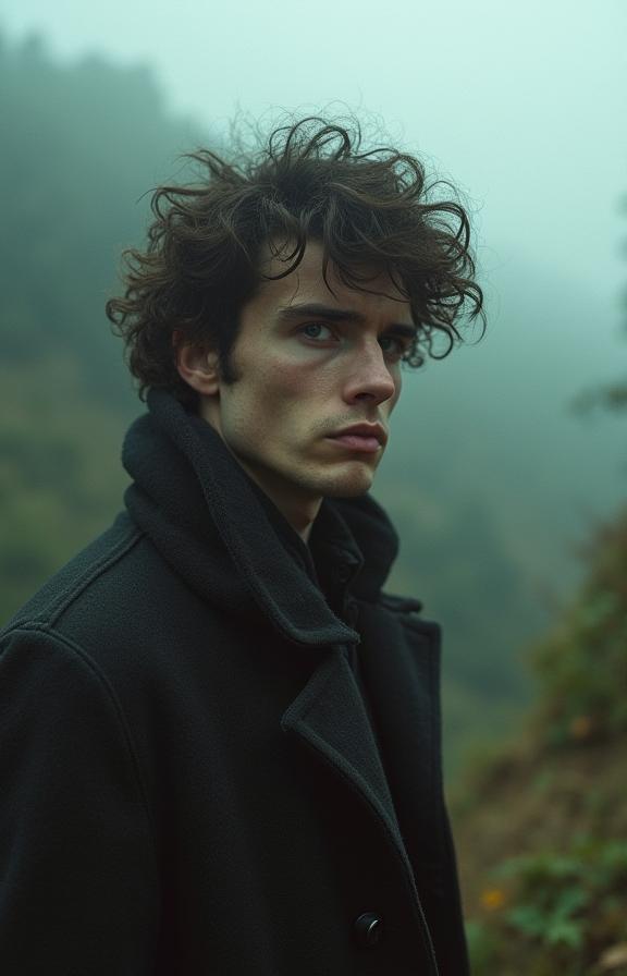 photograph, intricate background, medium shot of a Radiant Annoyed strong Czech Male Set designer of Power , his hair is Loathsome and styled as Twist out