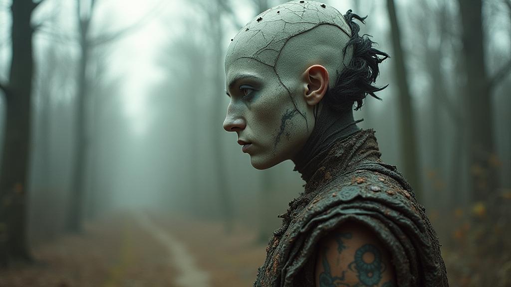 stylized by Balcomb Greene and Beth Conklin and Peter Basch and Elsa Bleda , photograph, figurative compositions, upper body shot of a The Hero of Aether