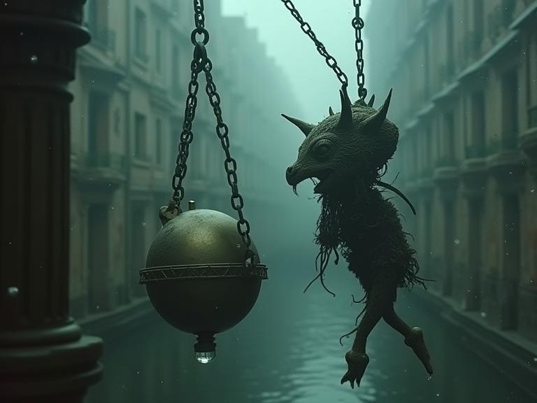 photograph, intricate details, medium shot of a Pirate Pendulum , it is very Disruptive and Caring