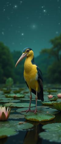 photograph, award winning, extreme wide shot of a Stressed Palehearted Yellow Bittern , from inside of a Booby trapped Cienfuegos