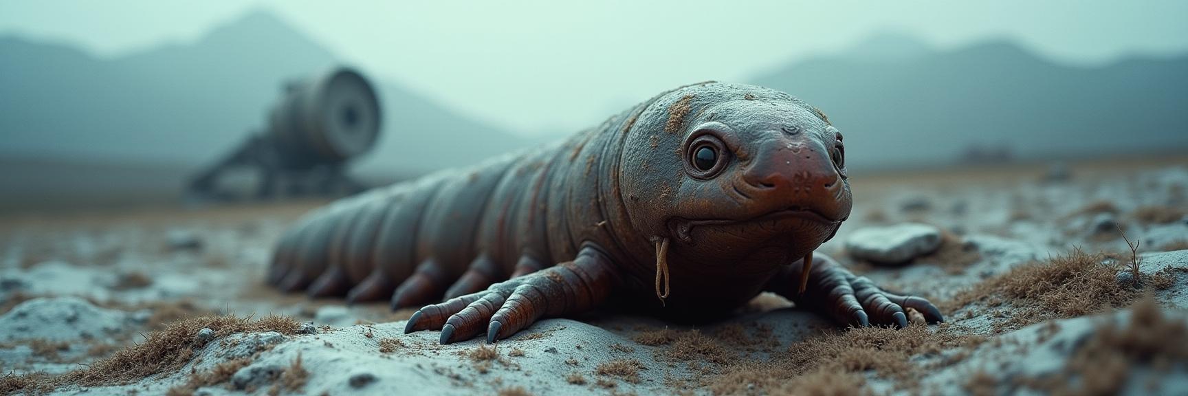 stylized by Sally Mann and Nell Dorr and Lydia Goldblatt , photograph, electric indigo theme , extreme close up shot of a Greater Sandwurm
