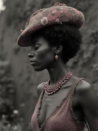 by Clifford Coffin and Jo Ann Callis and Ruth Bernhard and Charles Tunnicliffe , photograph, masterpiece, Long exposure of a Sleeveless Mad stocky Haitian Female