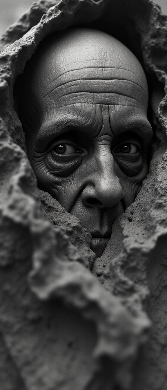 photograph, Fearful, extreme close up shot of a The death of Hector , it is very Folded and Surreal
