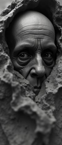 photograph, Fearful, extreme close up shot of a The death of Hector , it is very Folded and Surreal