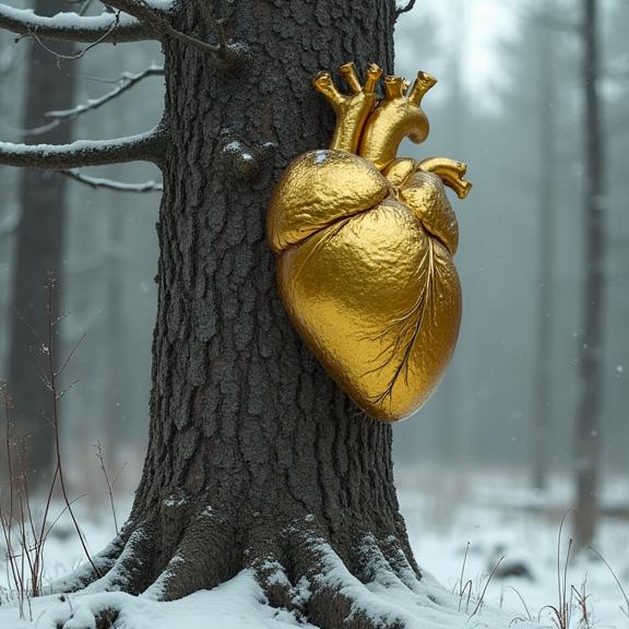 art by Eve Arnold and Matthew Barney and Zhang Kechun , photograph, surreal, view of a Funny Repressive Modern The Heart of Gold