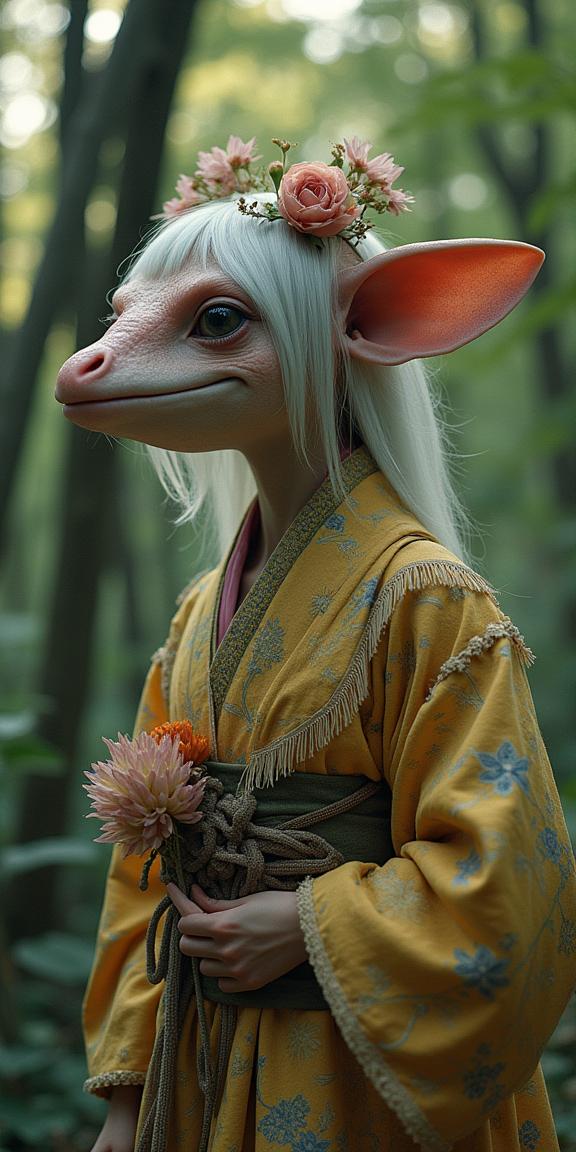 designed by Larry Sultan and Archillect and Njideka Akunyili Crosby , photograph, highly detailed, view of a Universal Magical heavyset Edo Period Female Murloc