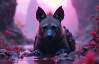 designed by Yusuke Murata and Mandy Disher and Cecil Beaton , photograph, majestic, POV shot of a Hyena with Horn plate armor