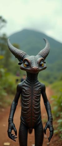 photograph, best quality, angle from below of a Ruthless Black mouthed Malian Mahogany , it is anthropomorphic reimagined as a Dragon Quest game character