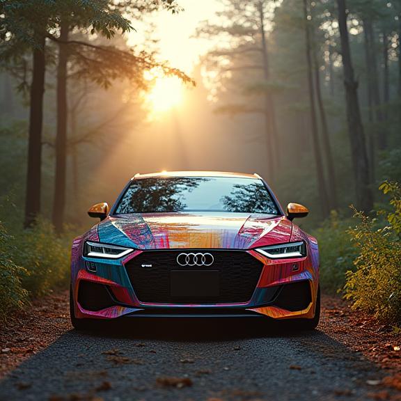 photograph, Gothic lake and nature, soft pastels, full body shot of a Colorful Wavy Palauan Audi