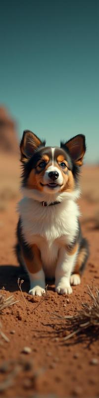 art by Kees Scherer and Chris Cunningham and Stanley Kubrick , photograph, Radiant, full body shot of a Collie Puppy