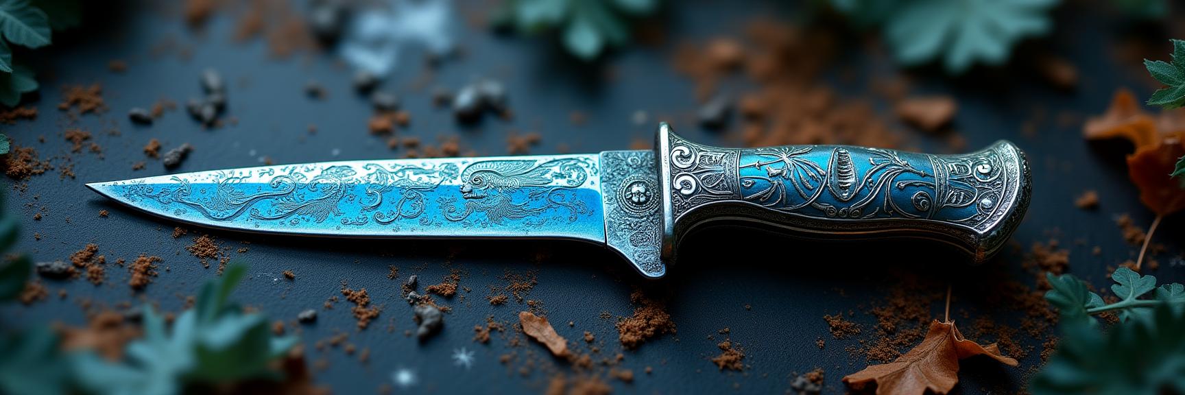 photograph, intricate background, top down view of a Egyptian Ritual knife , it is very Interesting and Fitted